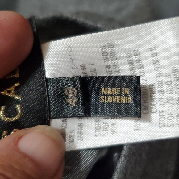 Escada cashmere wool grey lace trimmed side zip skirt gorgeous - Picture 6 of 8